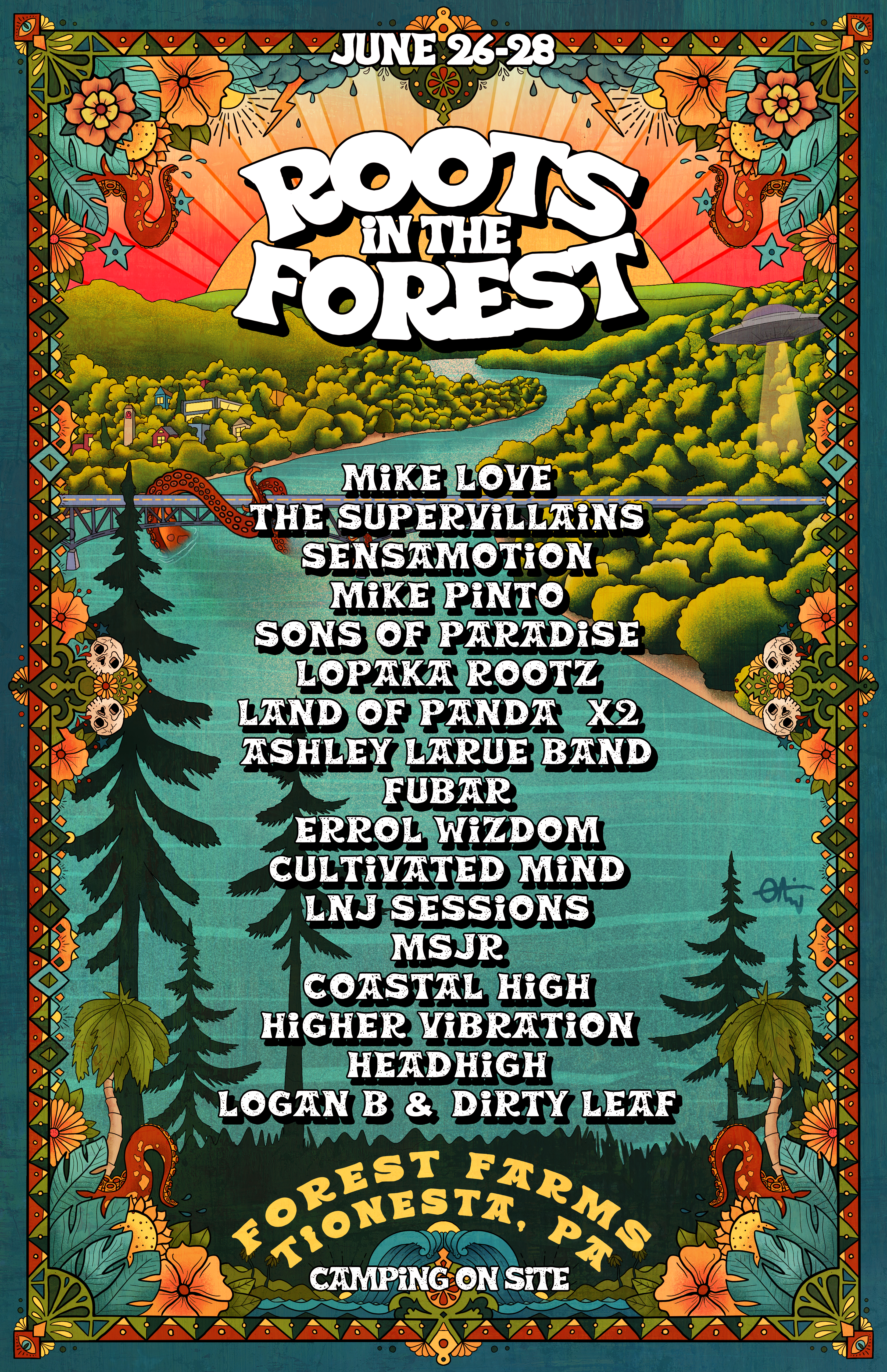 Roots in the Forest 2026 lineup poster
